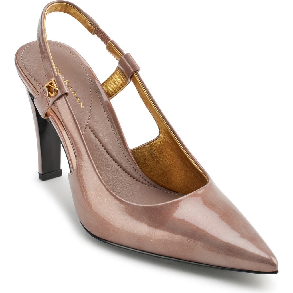 Donna Karan Donna Slingback Pointed Toe Pump In Mink