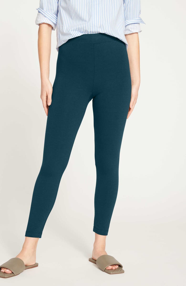 Universal Standard Roya Crop Leggings, Alternate, color, Deep Sea Green