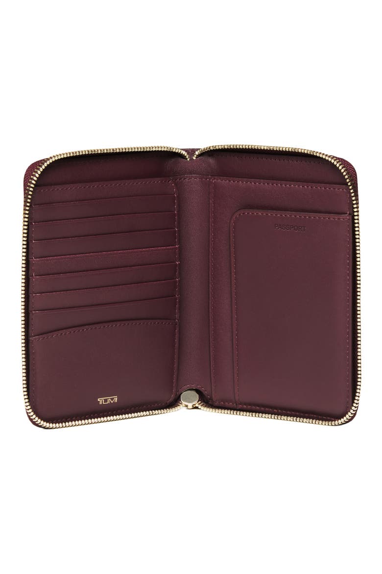 Belden Zip Around Leather Passport Case, Alternate, color, ROSEWOOD