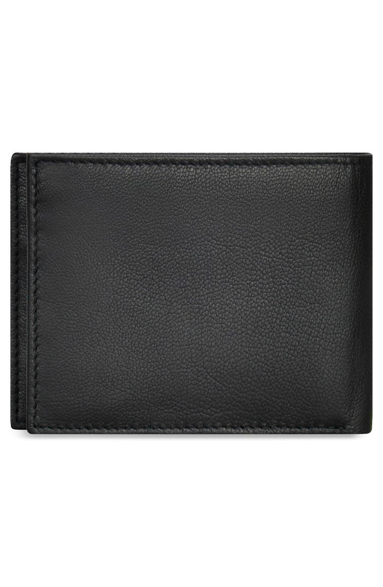 CHAMPS Iconic ID Flap Leather Bifold Wallet, Alternate, color, Black/ Black