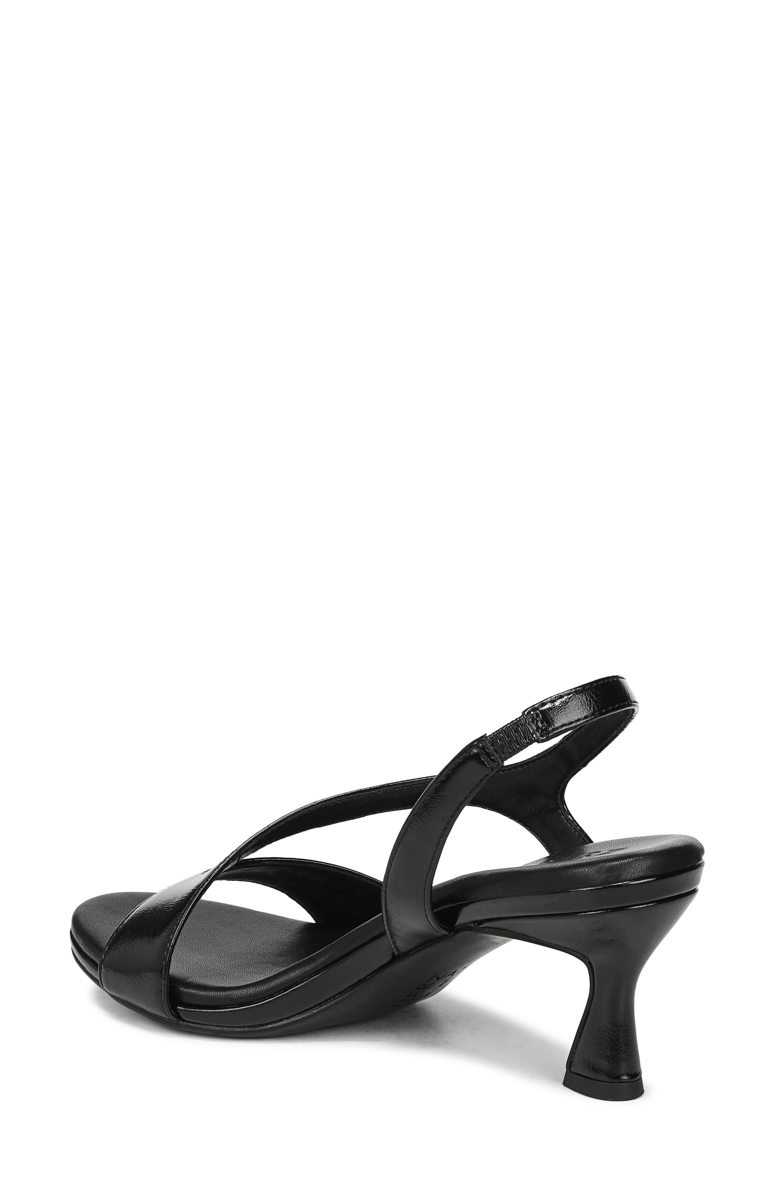 Naturalizer Joriana Slingback Sandal, Alternate, color, Black Faux Leather