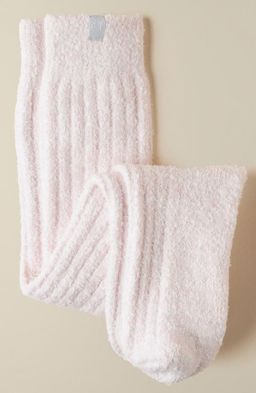 Shop Softies Marshmallow Slouchy Socks With Grippers In Heather Blush Pink