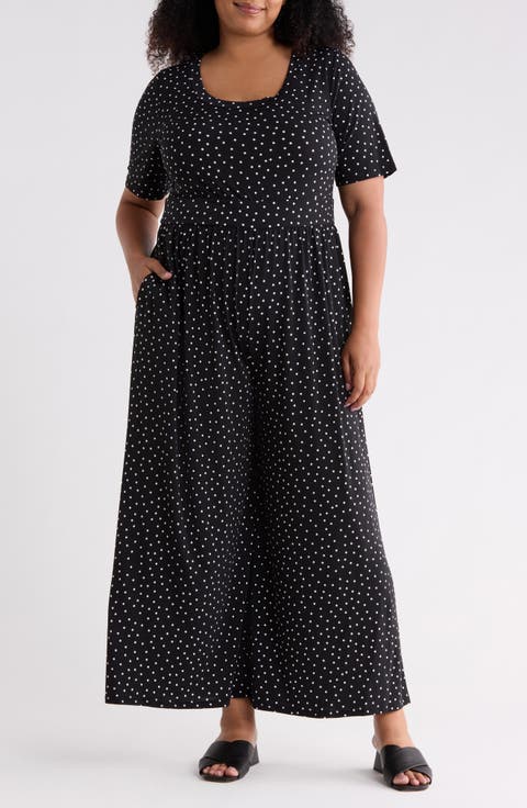 Polka Dot Wide Leg Jumpsuit