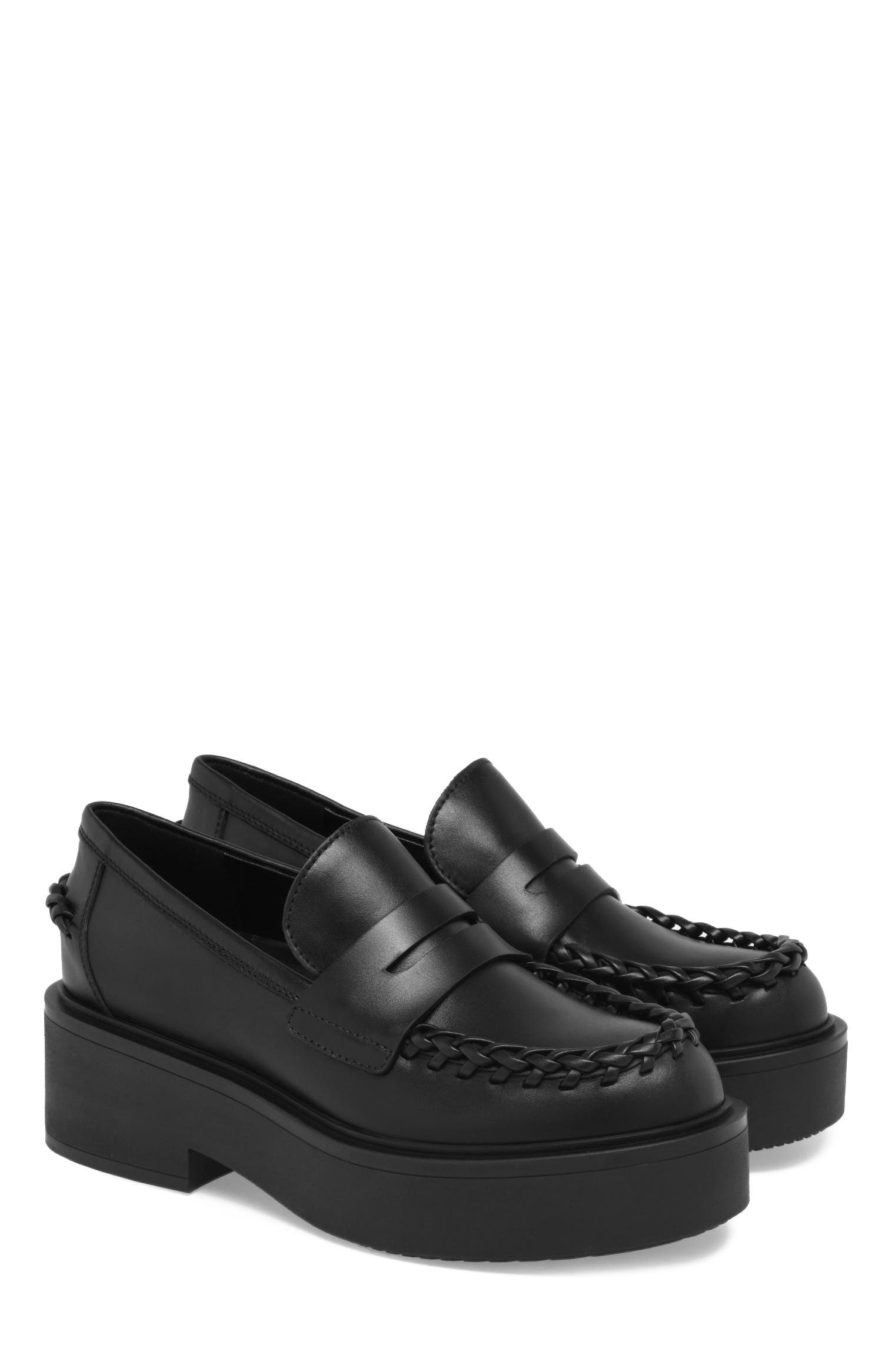 Gianvito Rossi Yuna Loafer Mocassin, Alternate, color, Black Calf Leather