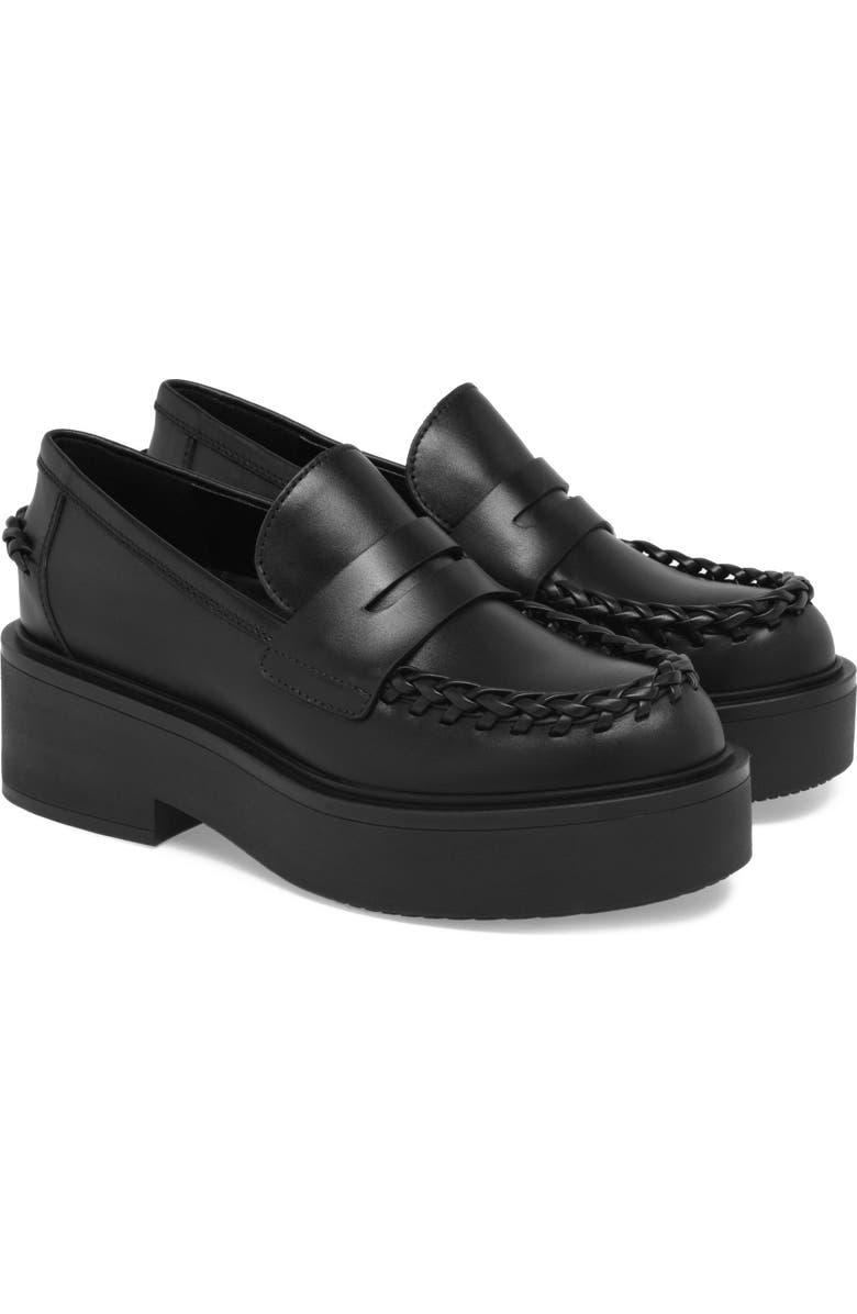 Gianvito Rossi Yuna Loafer Mocassin, Alternate, color, Black Calf Leather
