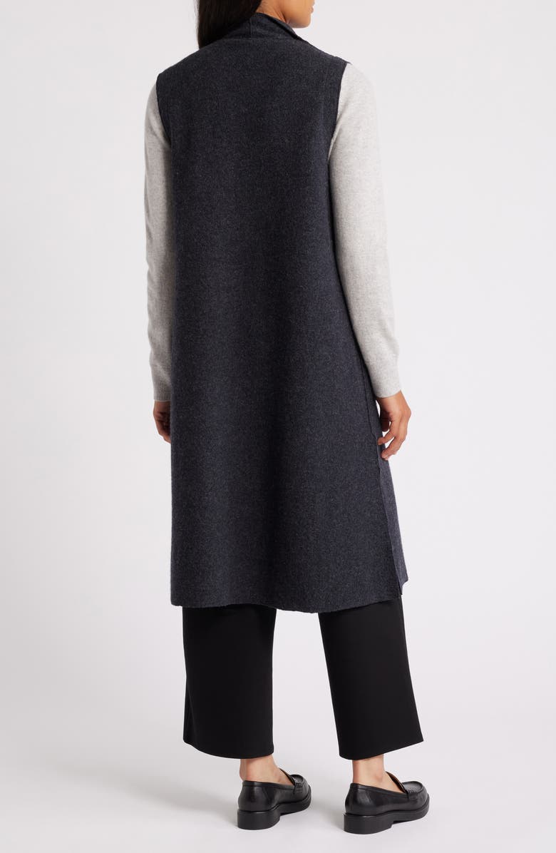 Eileen Fisher Longline Wool Vest, Alternate, color,