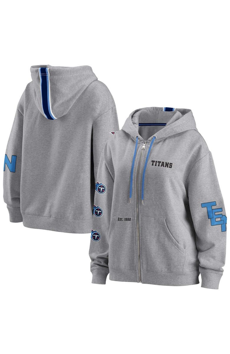 WEAR by Erin Andrews Women's WEAR by Erin Andrews Gray Tennessee Titans Full-Zip Hoodie, Alternate, color, 