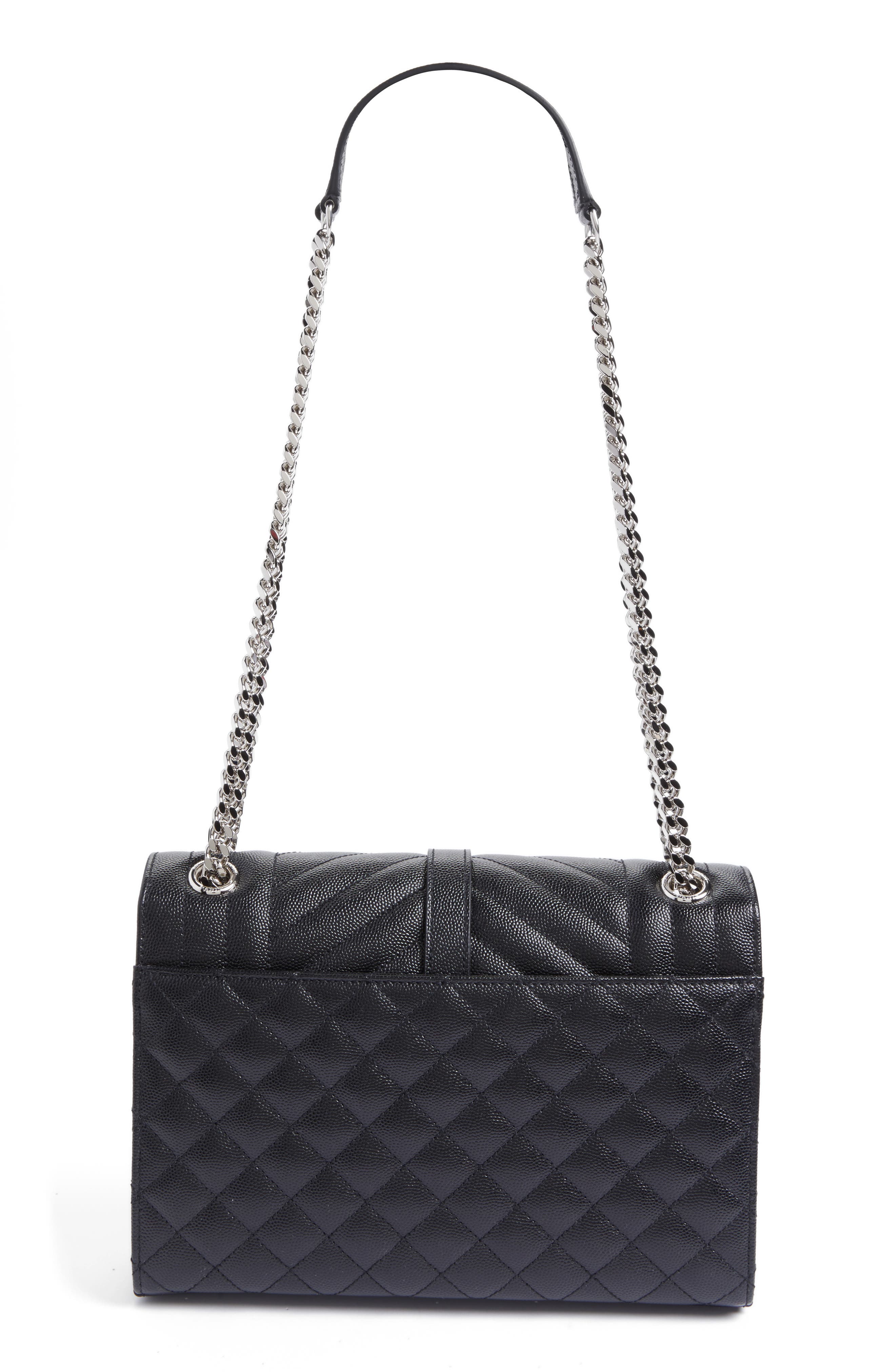 Saint Laurent Large Monogram Quilted Leather Shoulder Bag, Alternate, color, 
