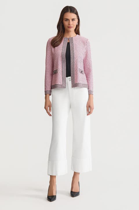 Family Savvy Heritage Shell Stitch Knit Jacket