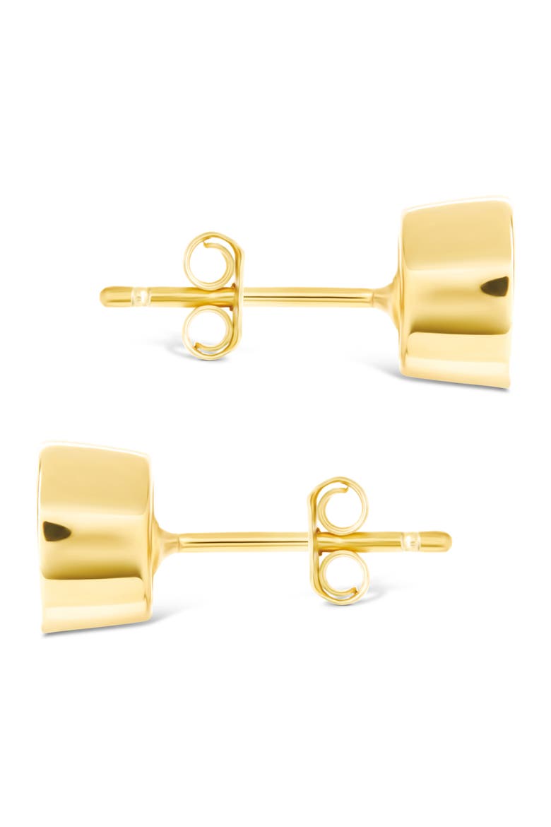 Trillion Cut Cubic Zirconia Stud Earrings, Alternate, color, GOLD