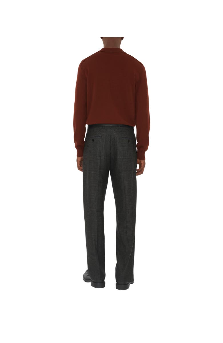 Burberry Long-sleeve Wool Polo Shirt, Alternate, color, Box