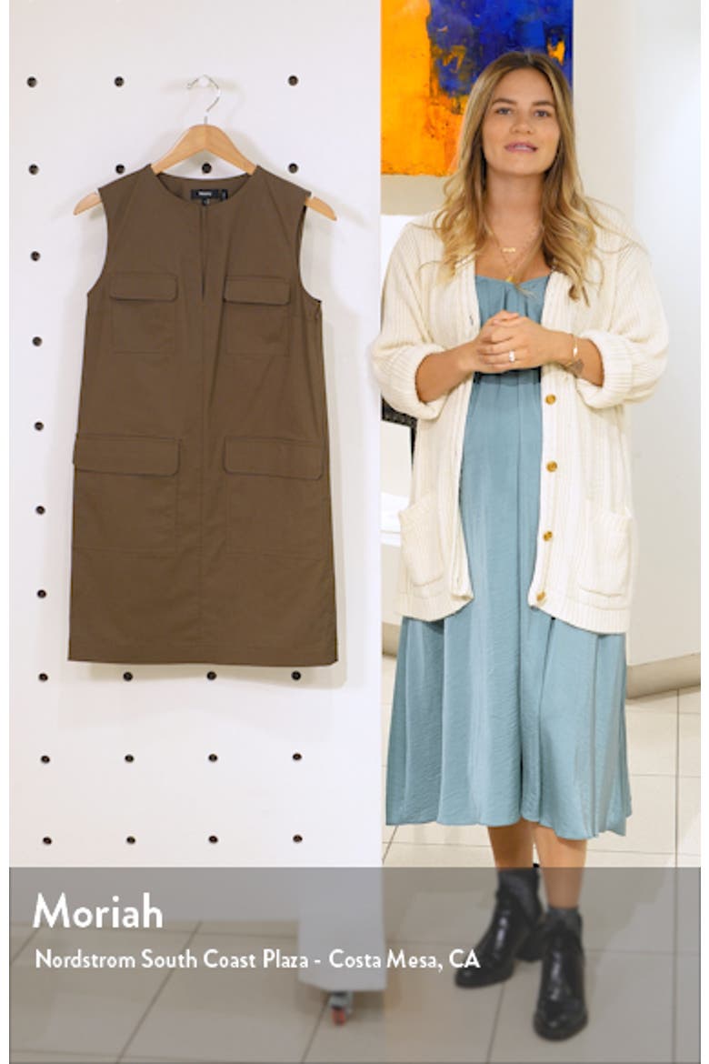 Utilitarian Sleeveless Stretch Cotton Dress video