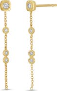 Bony Levy Monaco 18K Yellow Gold Diamond Linear Drop Earrings