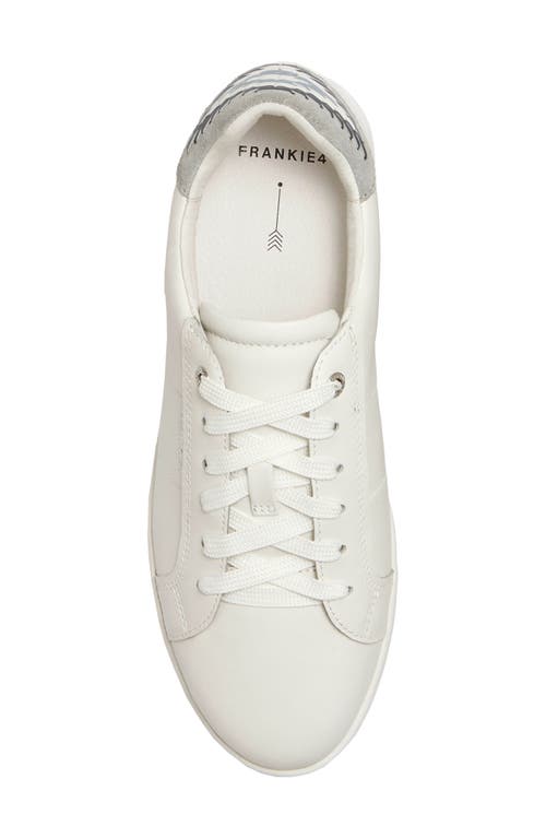 Frankie4 Jackie V Leather Sneaker In White/blue Mix