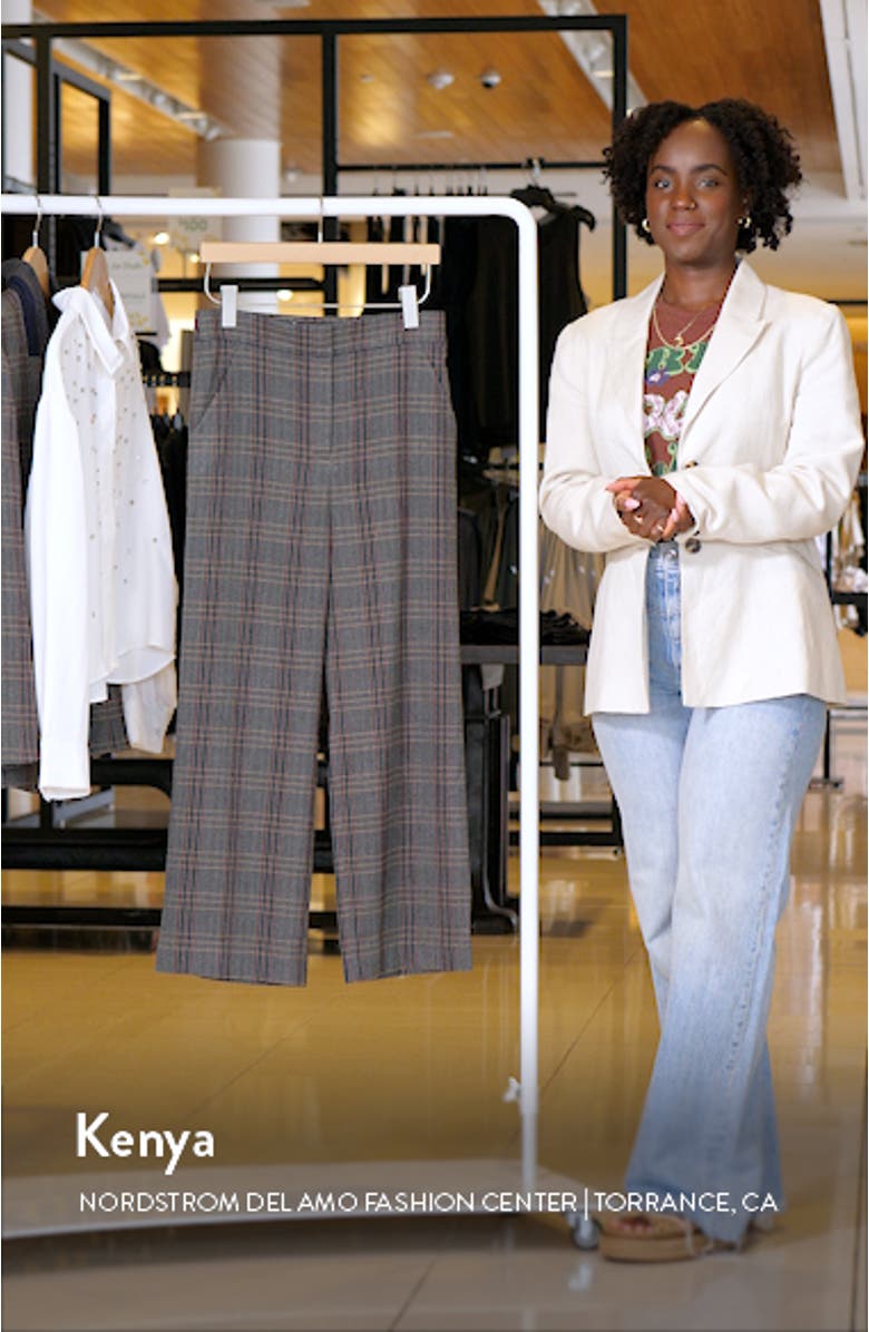 Brixton Plaid Wide Leg Ankle Pants, sales video thumbnail