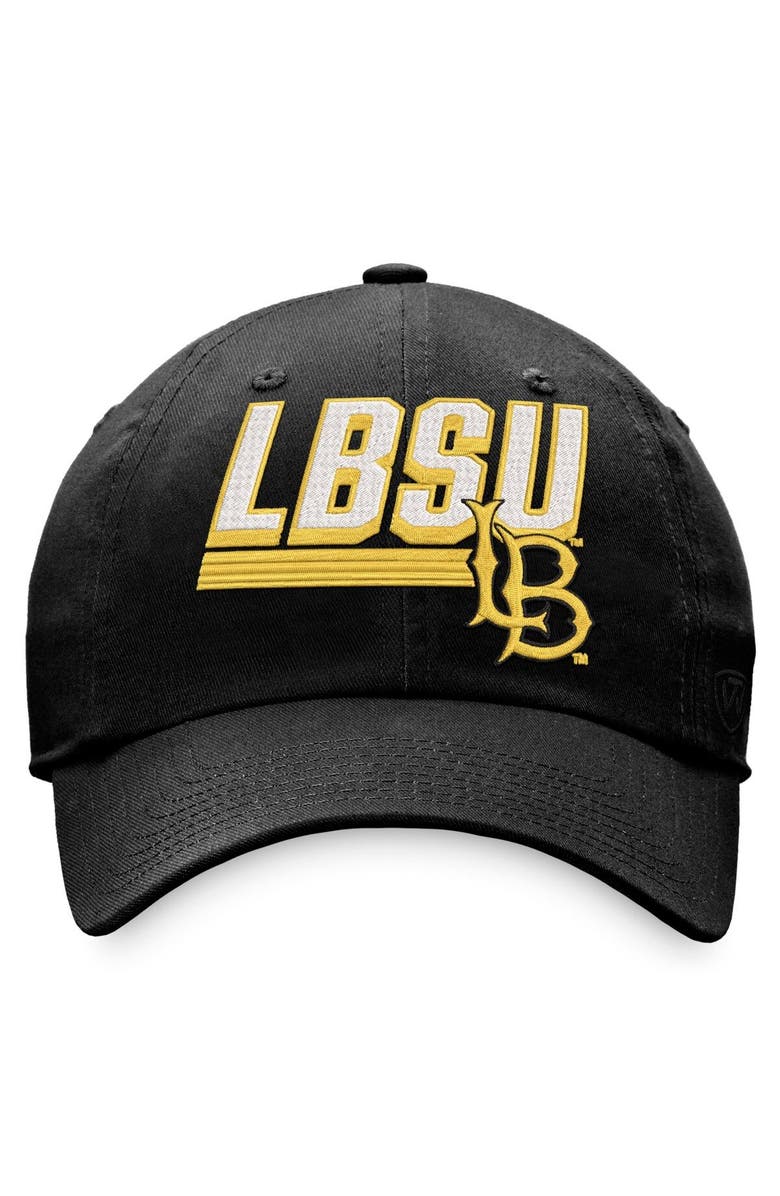 TOP OF THE WORLD Men's Top of the World Black Long Beach State 49ers Slice Adjustable Hat, Alternate, color, Red