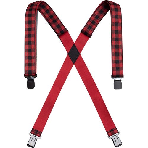 Arcade Jessup Plaid Suspenders In Red