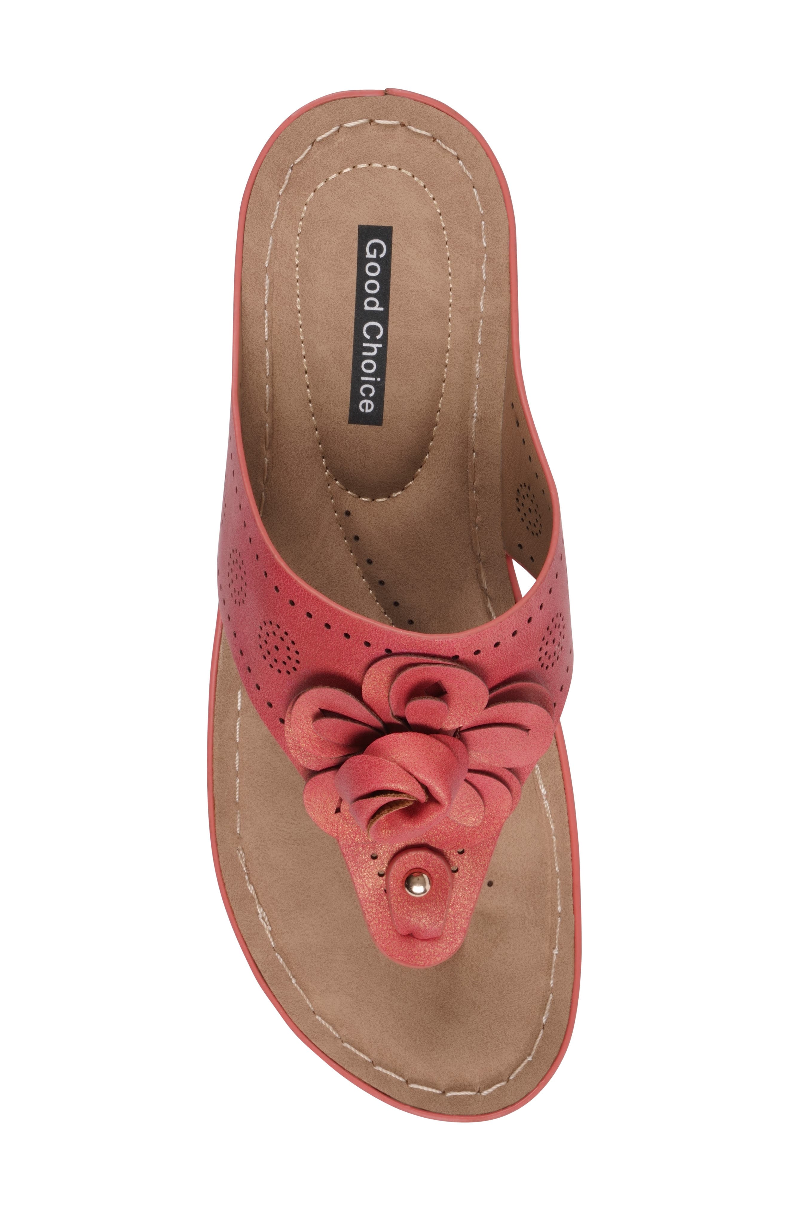 Willa Flower Wedge Sandal, Alternate, color, PINK
