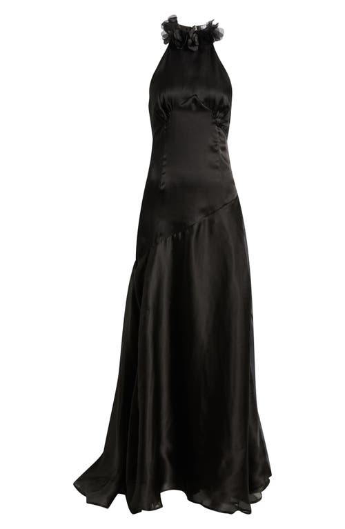 Sonya Moda Noelle Floral Collar Sleeveless Gown