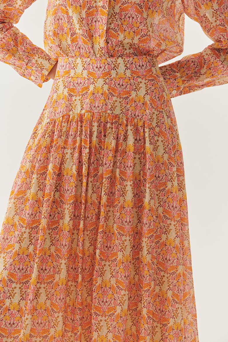 Natalie Print Midi Skirt, Alternate, color, MULTI COLOR