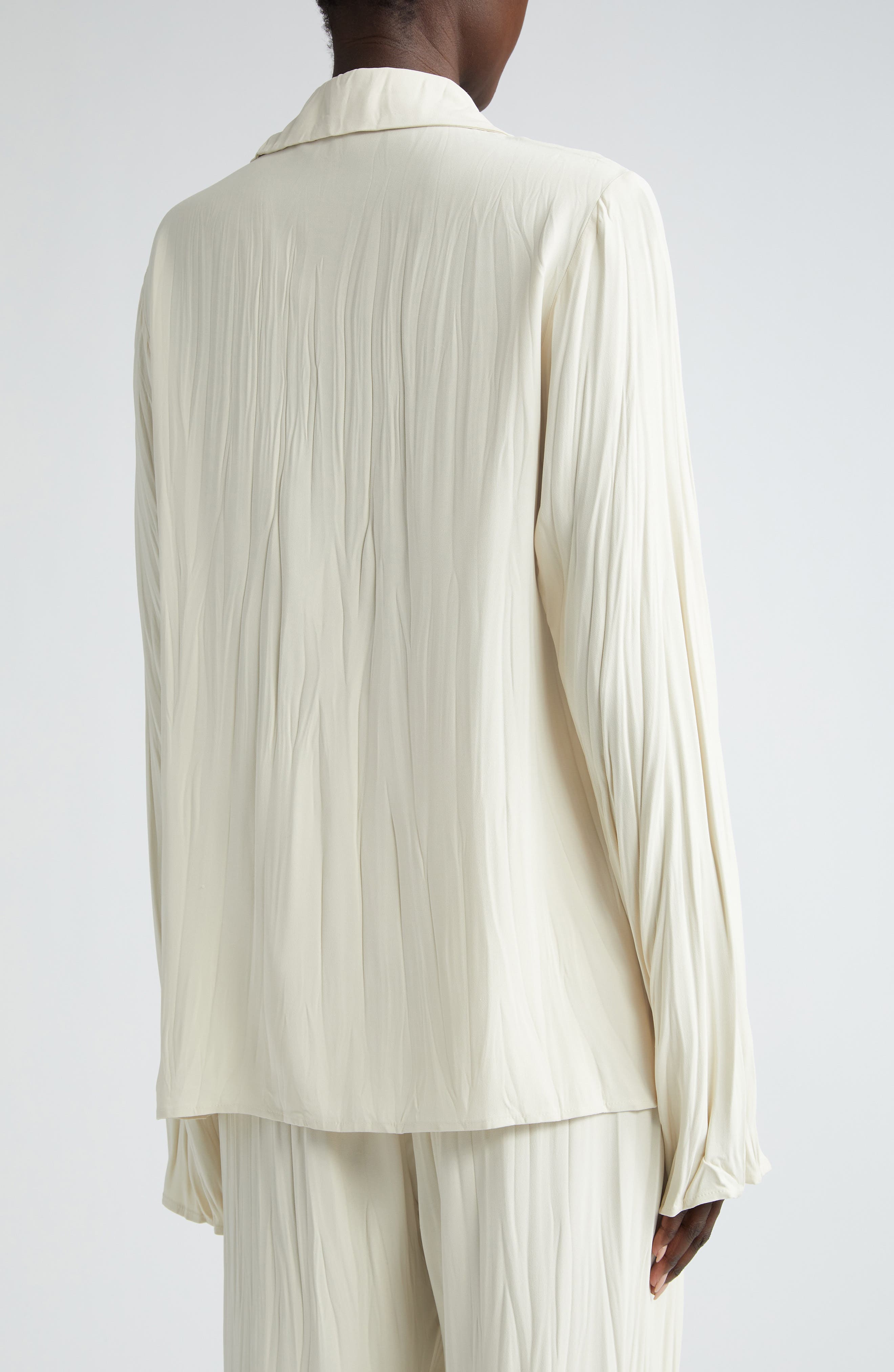Maisie Plisse Button-Up Shirt - image 2