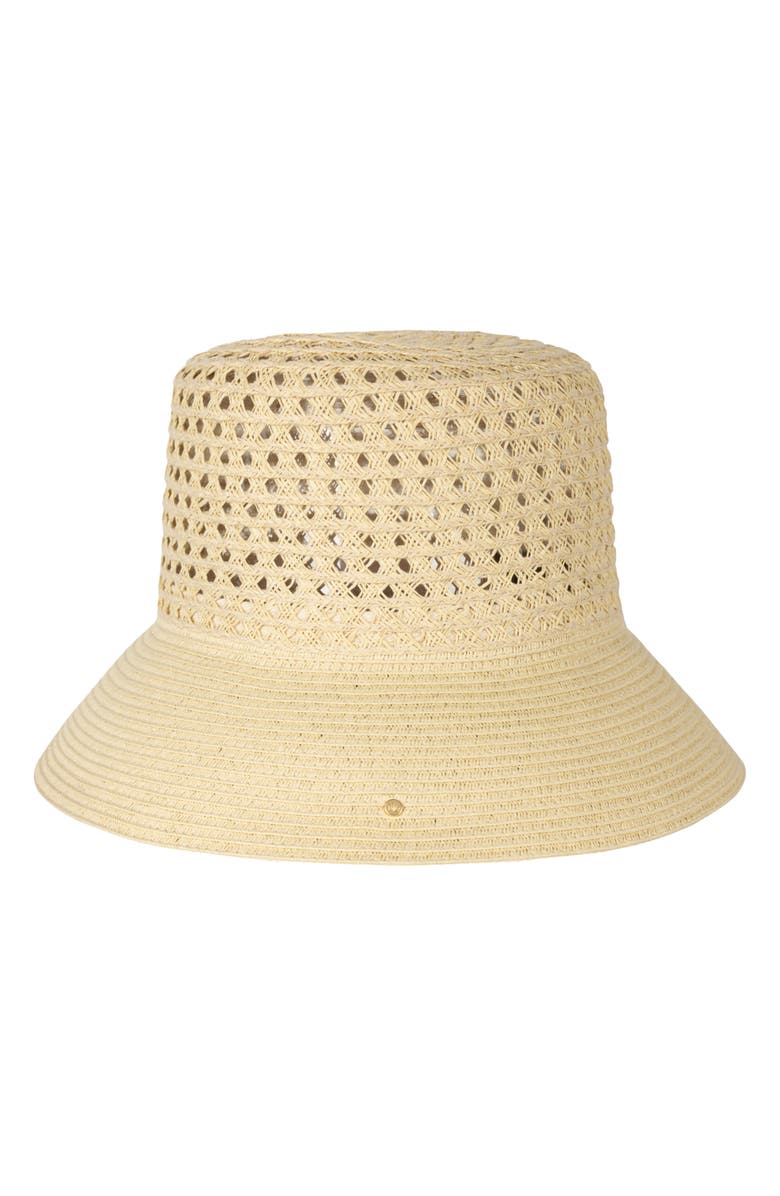 Lauren Ralph Lauren Open Weave Straw Bucket Hat, Main, color, 