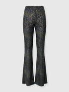Missoni Flare Trousers With Woven Greek Key Motif