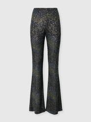 Missoni Flare Trousers With Woven Greek Key Motif