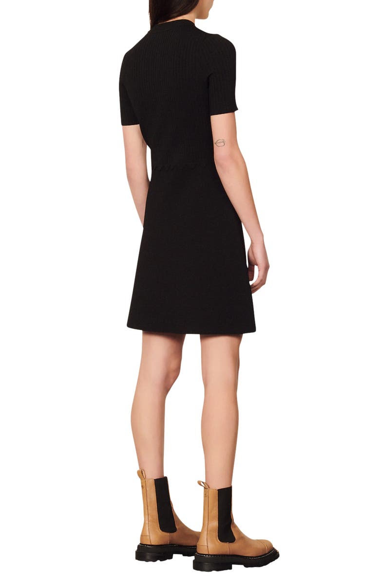 SANDRO Alyssa Short Sleeve Dress, Alternate, color,