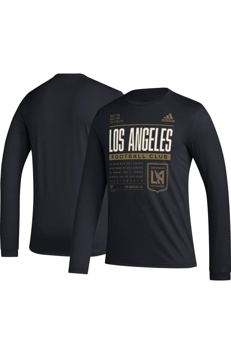 adidas Men's adidas Black LAFC Club DNA Long Sleeve AEROREADY T-Shirt, Main, color,