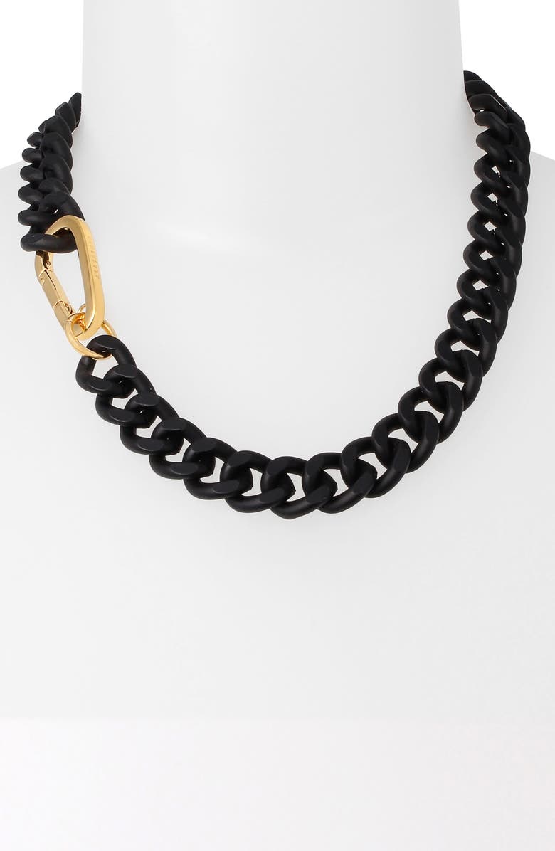 AllSaints Chunky Curb Chain Collar Necklace, Alternate, color, 