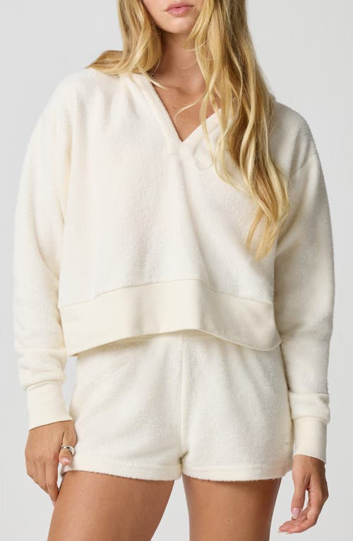 Florence By Mills Supersoft Crop Hoodie In White
