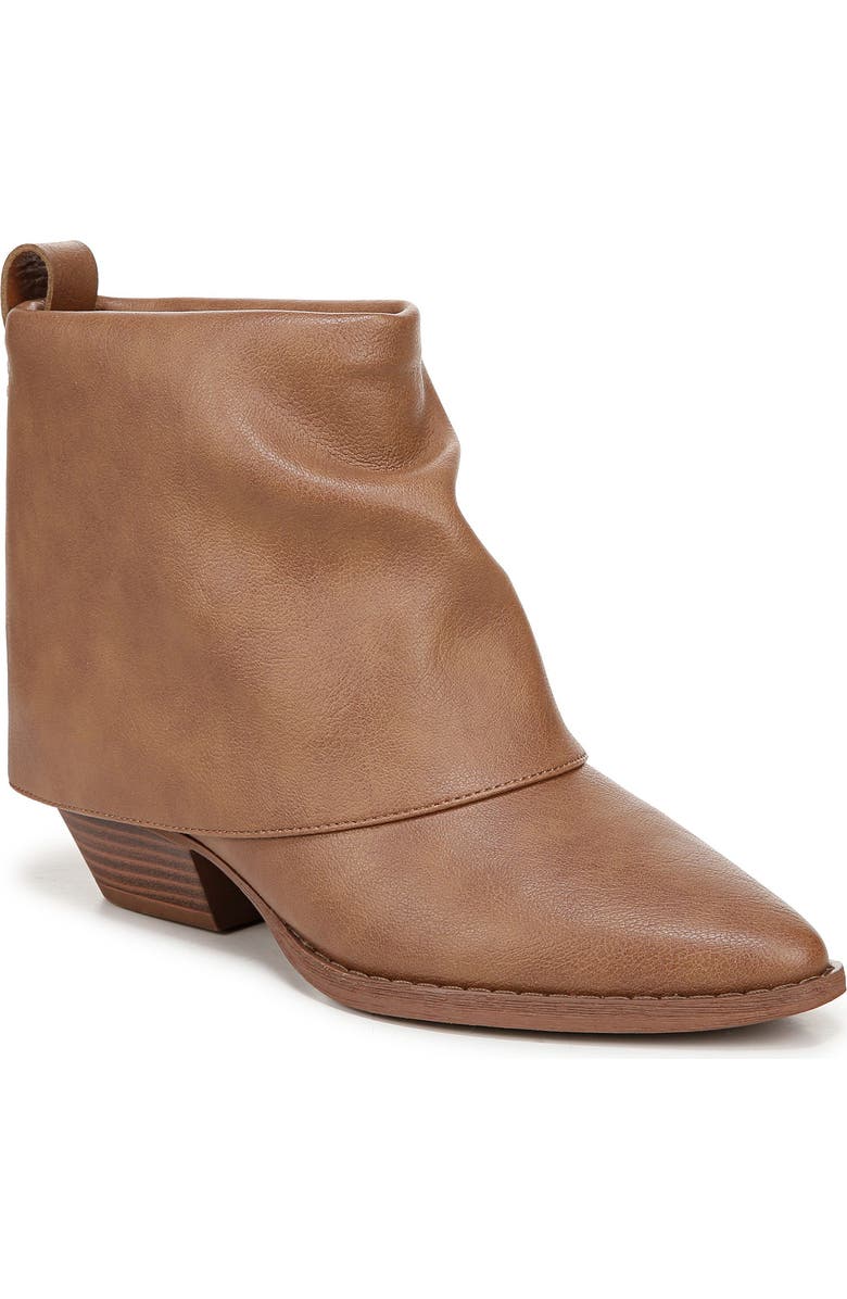 Zodiac Malina Snake Embossed Western Bootie, Main, color, Warm Taupe