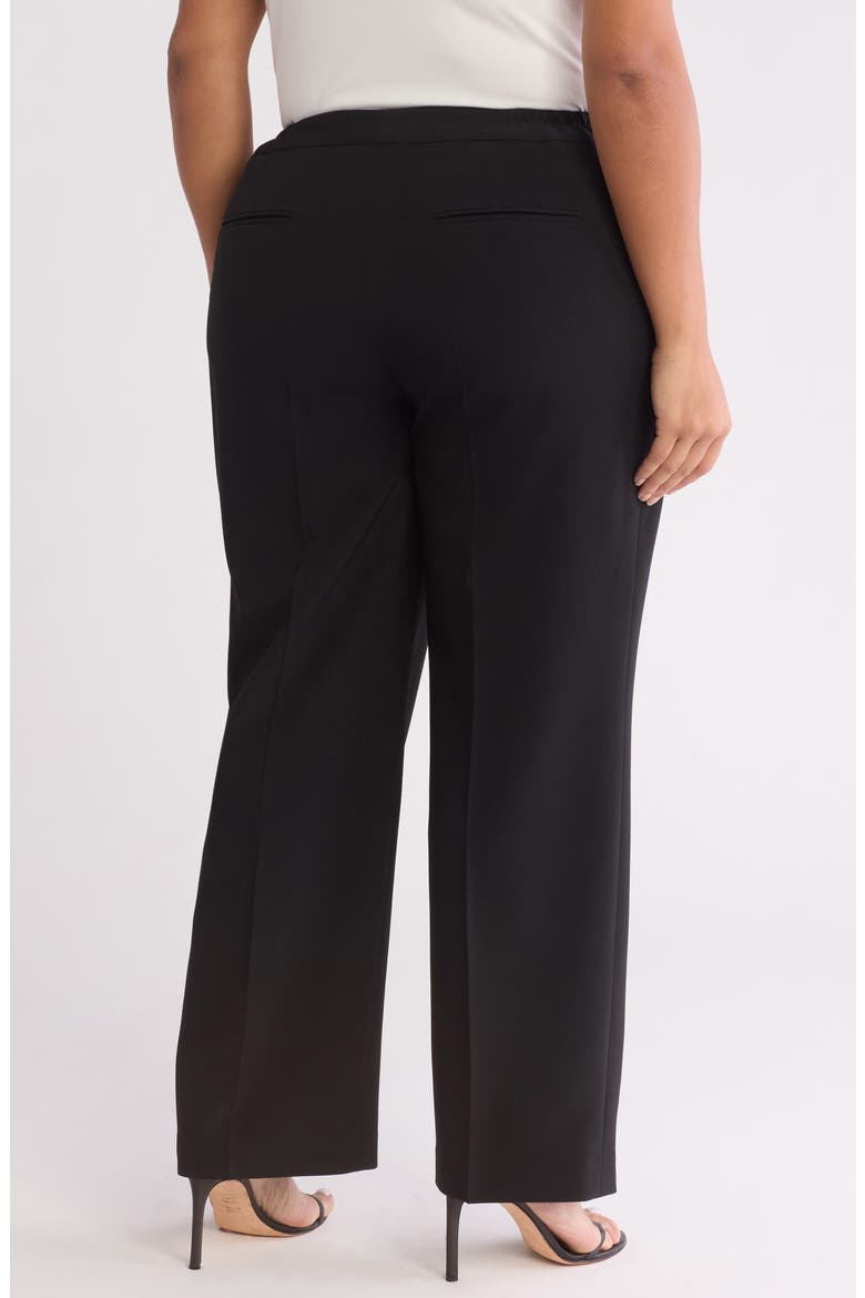 Tab Front Trouser Pants, Alternate, color, BLACK