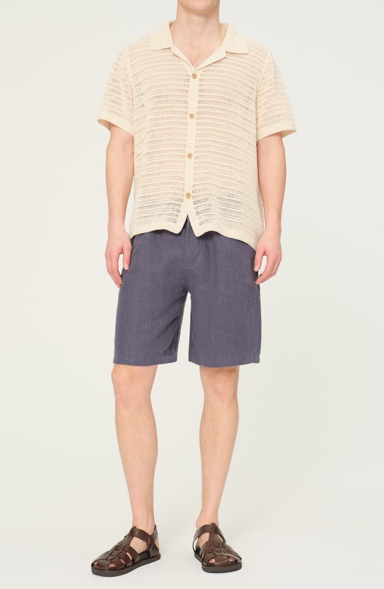 DL1961 Hugh Open Knit Linen Camp Shirt, Alternate, color, 
