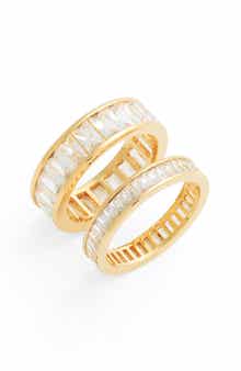 Nordstrom Set of 2 Channel Cubic Zirconia Rings