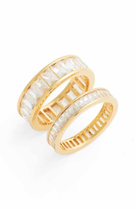Nordstrom Set of 2 Channel Cubic Zirconia Rings