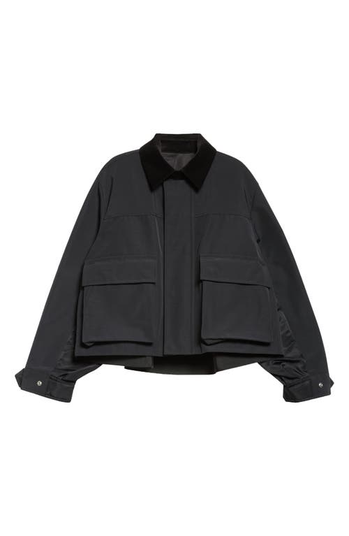 SACAI SACAI GROSGRAIN & TWILL BLOUSON JACKET 