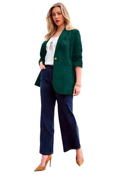 Plus Size Relaxed Boyfriend Blazer