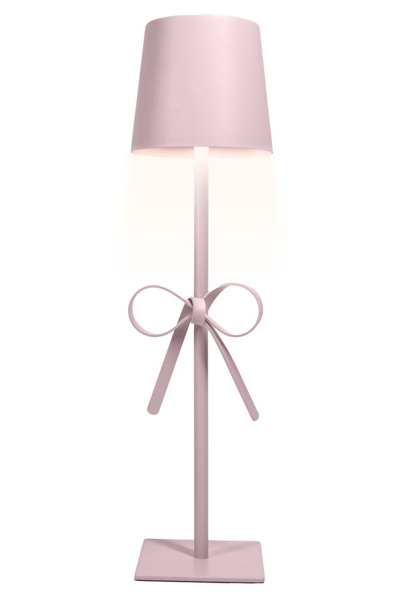 Cordless Rechargeable Bow Table Lamp, Main, color, PINK