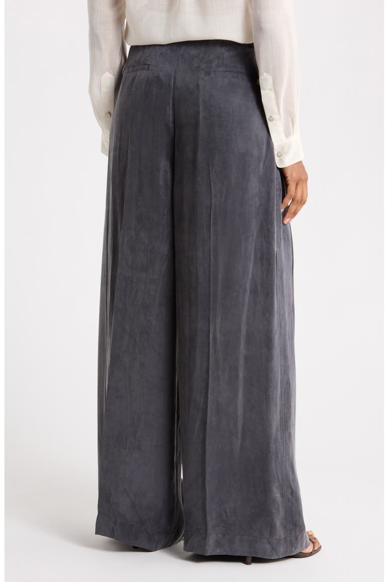 Double Pleated Wide Leg Trousers, Alternate, color, INDIGO
