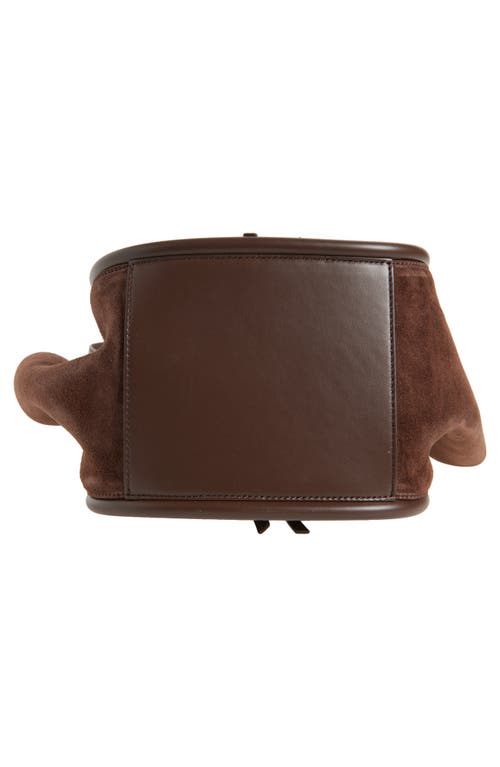 Proenza Schouler Small Ruched Suede Tote In Brown