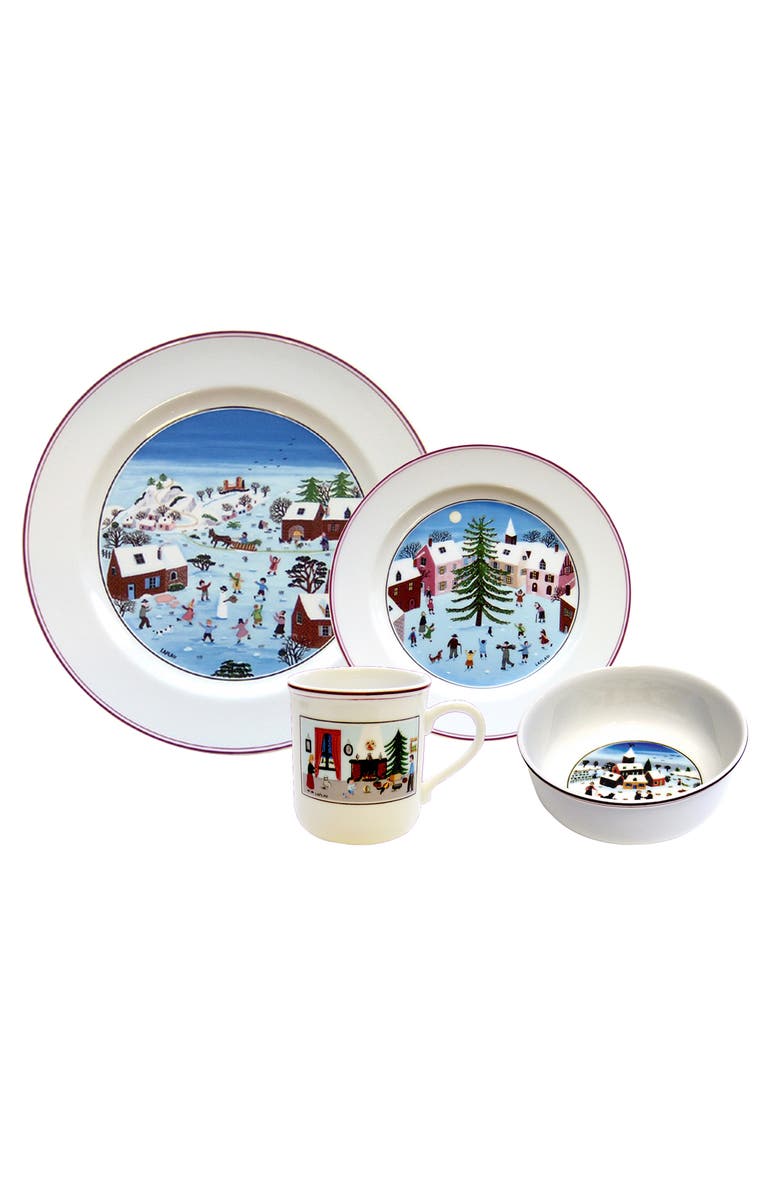 Villeroy & Boch Naif Christmas 4 Piece Set, Alternate, color, White