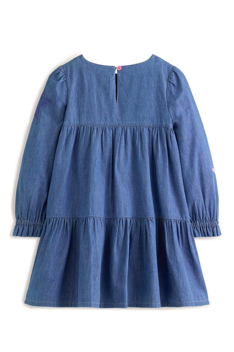 Kids' Betsy Tiered Cotton Dress, Alternate, color, MID VINTAGE STARS
