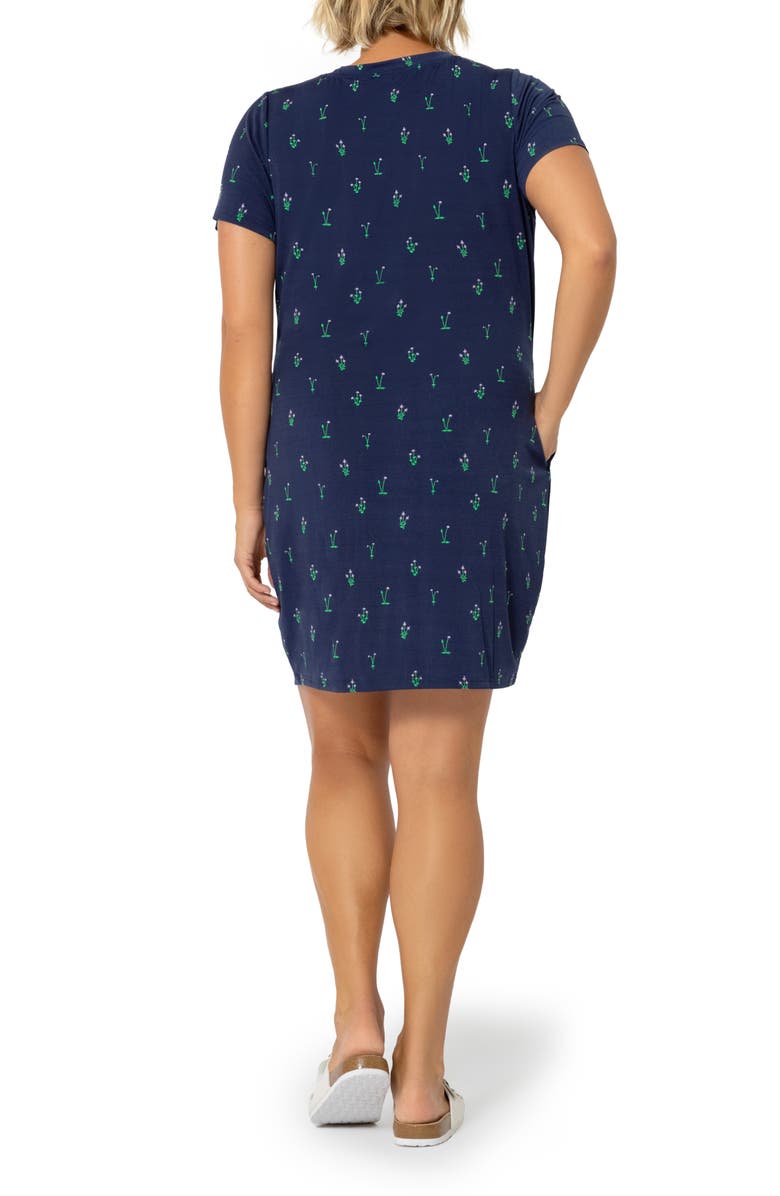 Leota Print Short Sleeve T-Shirt Dress, Alternate, color, 