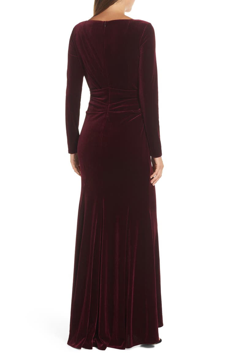 Velvet Gown, Alternate, color, BURGUNDY