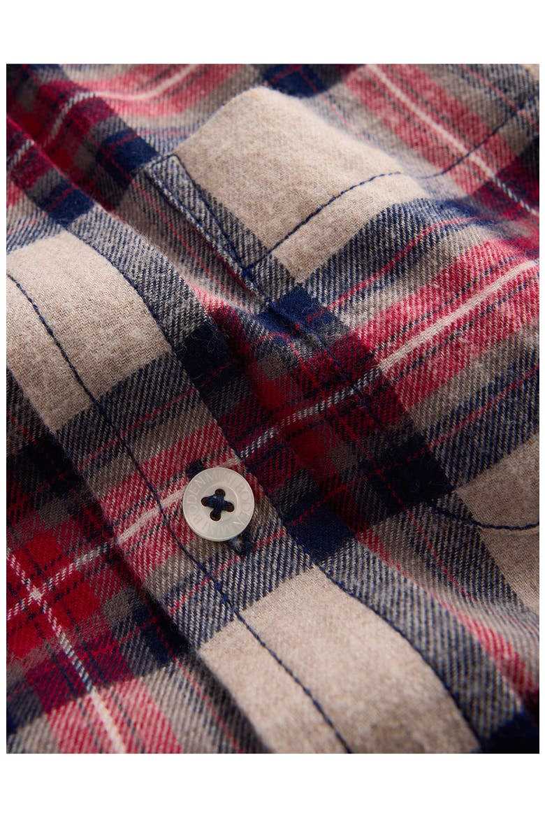 Kids' Cosy Cotton Check Shirt, Alternate, color, OAT NAVY AND RED CHECK