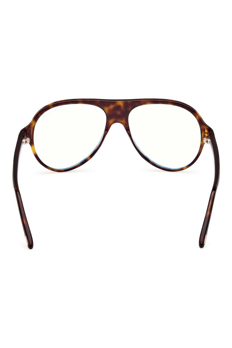 53mm Pilot Blue Light Blocking Optical Glasses, Alternate, color, HAVANA ECO / BLUE BLOCK