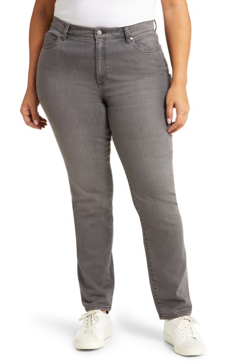 High Waist Organic Cotton Denim Jeans (Plus Size)