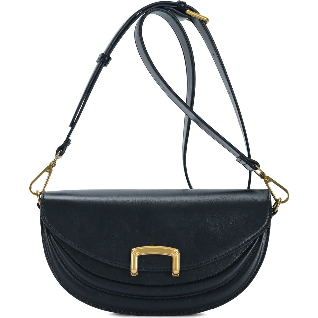Madison West Buckle Half Moon Crossbody Bag